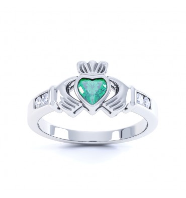 Gold Claddagh Birthstone Ring, From Ireland | My Irish Jeweler