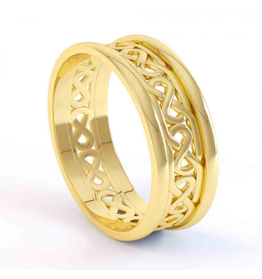  Ladies  Gold  Celtic Wedding  Band