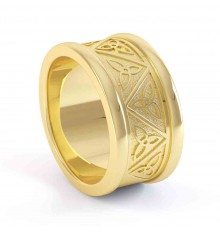 Ladies Gold Celtic Wedding Band