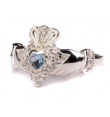 Silver Birthstone Ring March