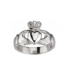 Gents Handcrafted Silver Claddagh Ring