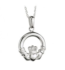 Silver Claddagh Pendant & Chain