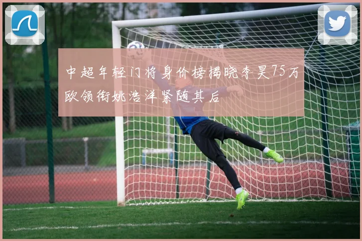 中超年轻门将身价榜揭晓李昊75万欧领衔姚浩洋紧随其后